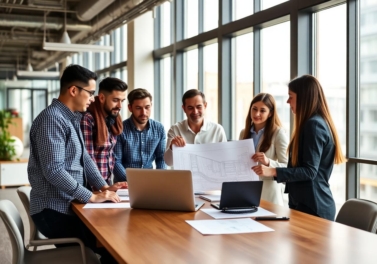 The Melancon Engineering team in the office